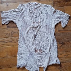 Long Lace Ivory/Cream Cardigan